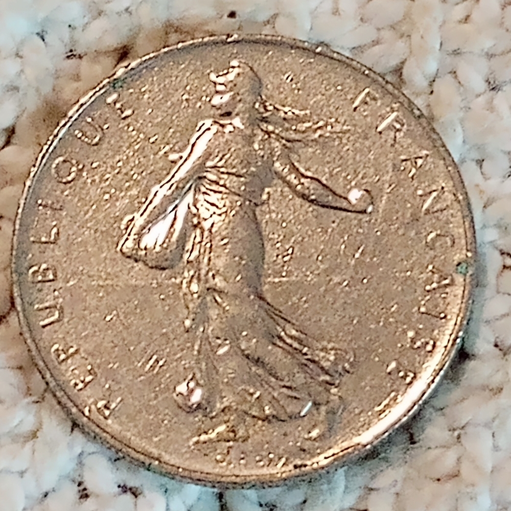 Antique Vintage 1969 France 1 Franc Coin